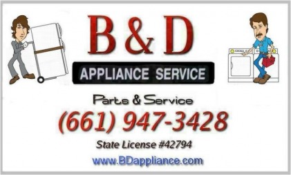 B&D Appliance Repair Sign in Lancaster, CA